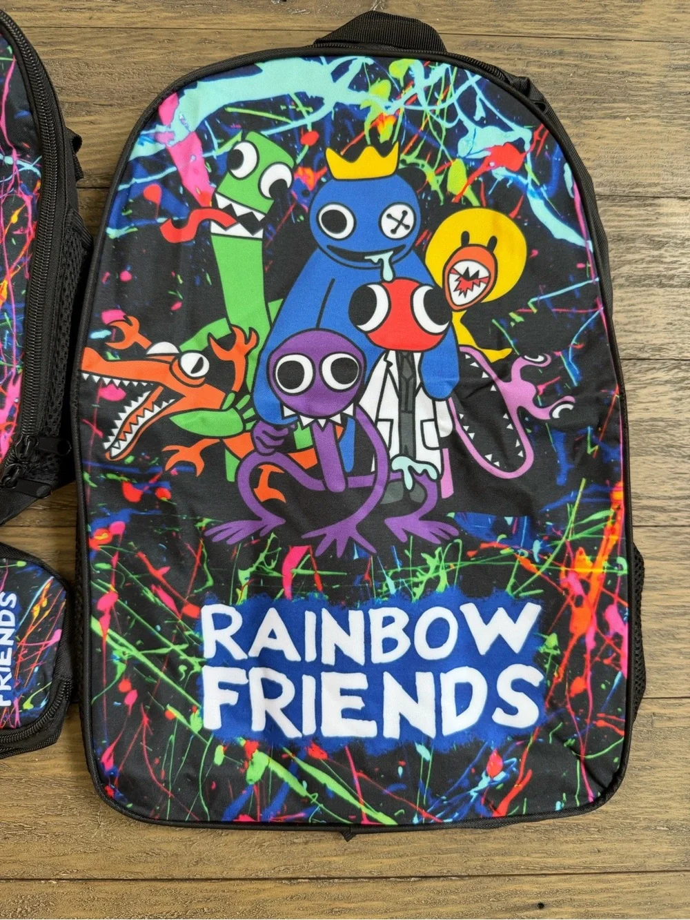Rainbow Friends three-piece backpack set